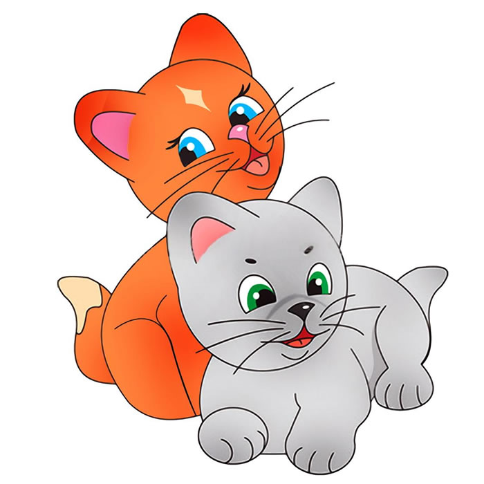 Кот - картинка раскраска для дошкольников и младших школьников.