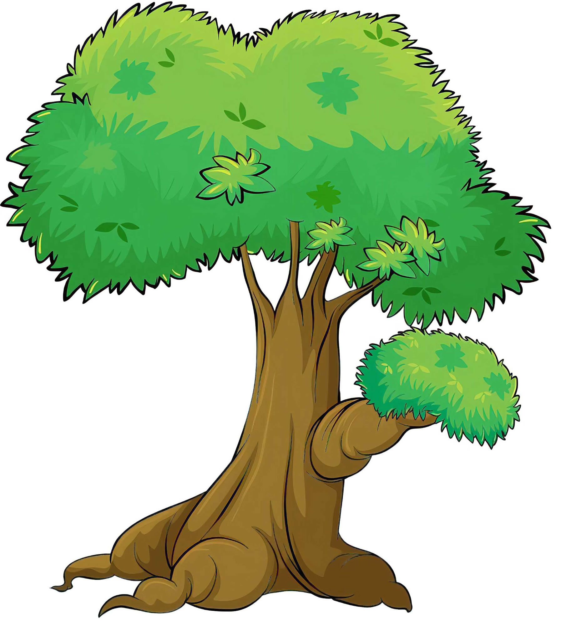Дерево с корнями картинка для детей