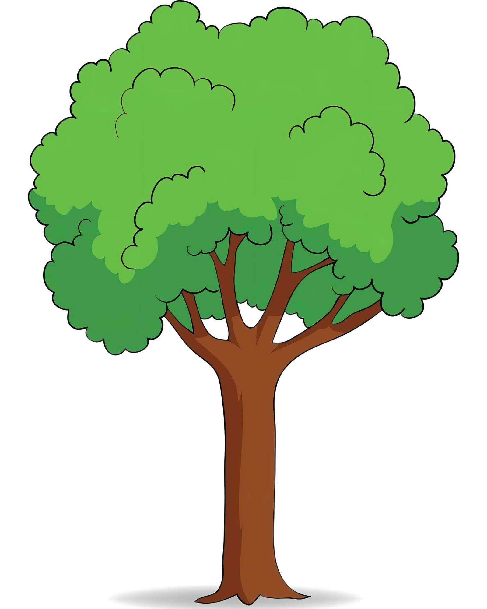 Простое дерево картинка для детей