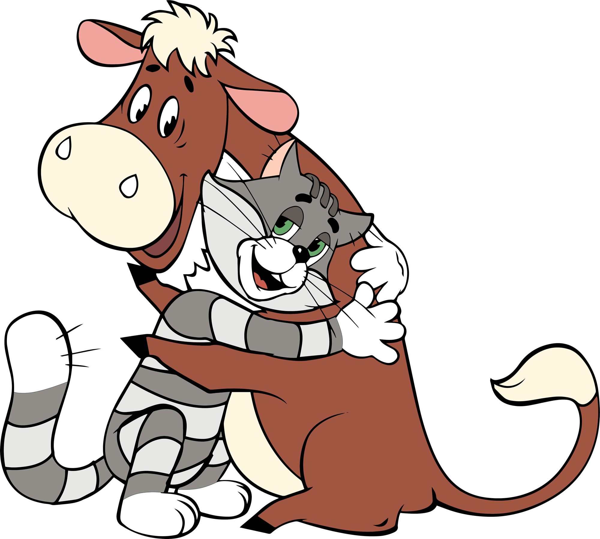 Кот Матроскин с коровой картинка для детей