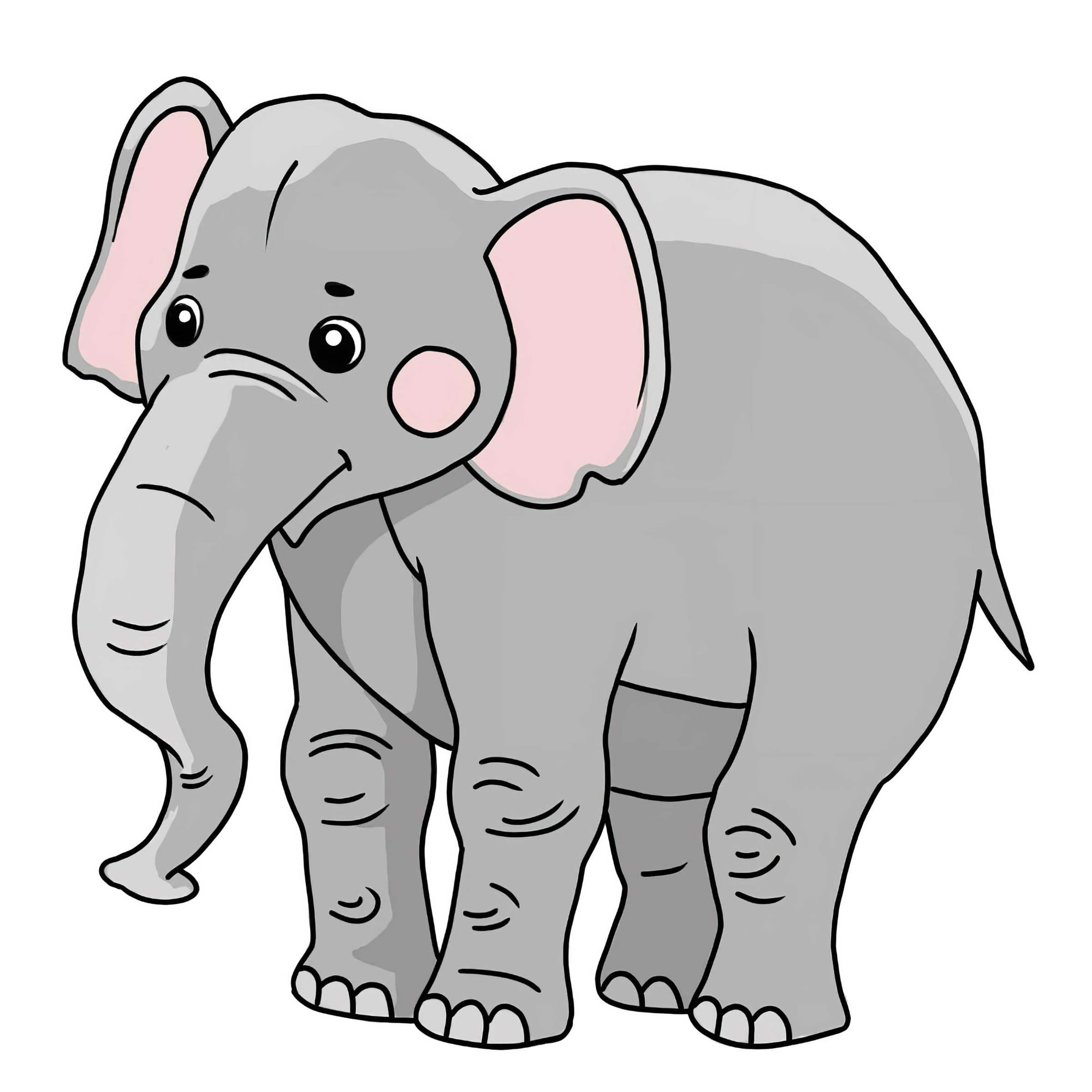 Coloring book Elephant for children 3, 4, 5, 6, 7, 8 years old: 26 coloring pages