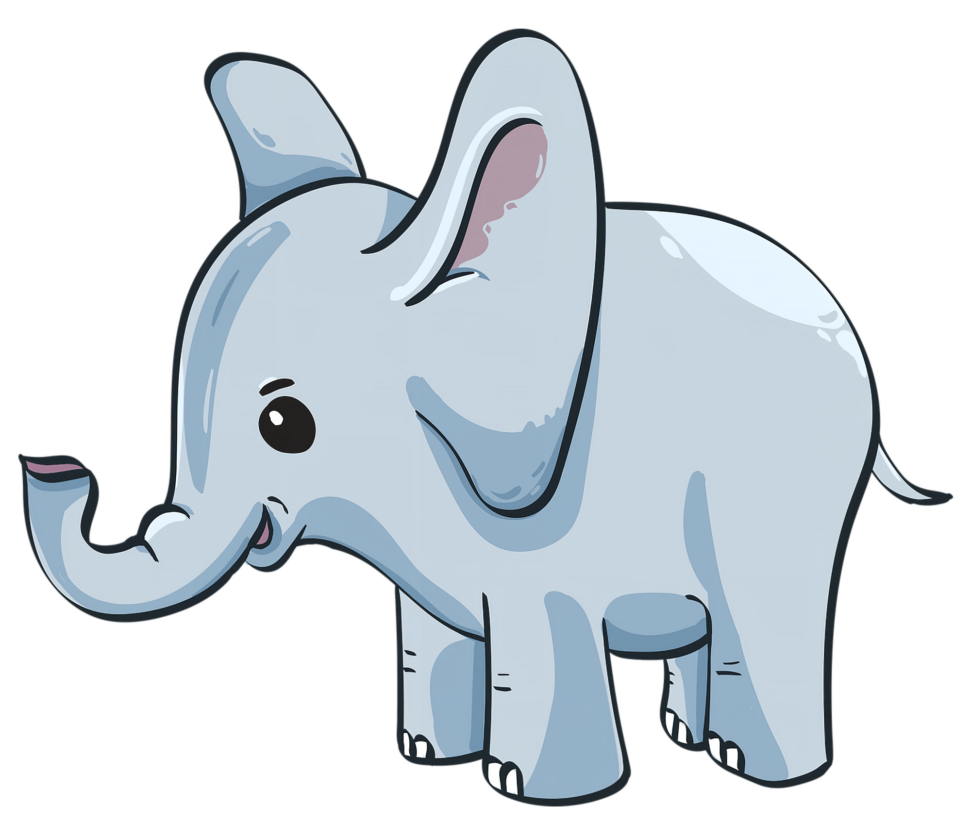 Слон с большими ушами картинка для детей